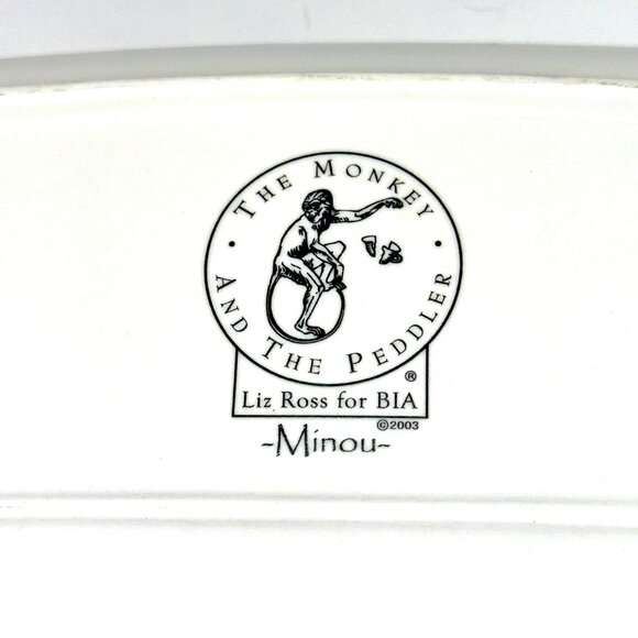 The Monkey And The Peddler Liz Ross for BIA-Minou-2003-Serving Plate - Cats - Picture 4 of 4